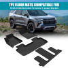 Picture of 7-Seat TPE Rubber Liners Accessory All Weather Floor Mats Compatible with 2018-2024 Chevrolet Traverse