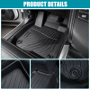 Picture of 3Pcs Floor Mats Compatible with 2023 2024 Genesis GV60 , TPE All Weather Custom Fit Floor Liner, Black