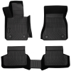 Picture of 3Pcs Floor Mats Compatible with 2017-2023 BMW 530i , TPE Car Floor Black