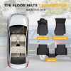 Picture of 4Pcs Floor Mats Compatible with 2012-2018 Audi A6 Quattro , All Weather TPE Floor Liners Unique Black TPE