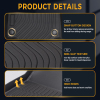 Picture of 4Pcs Floor Mats Compatible with 2012-2018 Audi A6 Quattro , All Weather TPE Floor Liners Unique Black TPE