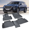 Picture of All Weather Floor Mats TPE Rubber Liners Accessory Compatible with 2020 2021 2022 2023 Hyundai Palisade
