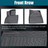 Picture of All Weather Floor Mats TPE Rubber Liners Accessory Compatible with 2020 2021 2022 2023 Hyundai Palisade