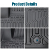 Picture of All Weather Floor Mats TPE Rubber Liners Accessory Compatible with 2020 2021 2022 2023 Hyundai Palisade