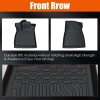 Picture of Floor Mats for Cars, TPE All Weather Mats, Compatible with 2018 2019 2020 2021 2022 2023 Honda Accord , Black