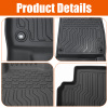 Picture of Floor Mats for Cars, TPE All Weather Mats, Compatible with 2018 2019 2020 2021 2022 2023 Honda Accord , Black