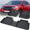 Picture of Floor Mats Compatible with 2017 2018 2019 2020 2021 2022 Honda CR-V All Weather TPE Cargo Liner Floor Mats Accessories