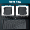 Picture of Floor Mats Compatible with 2018 2019 2020 2021 2022 2023 Toyota Tacoma , TPE All Weather Custom Fit Floor Liner, Black