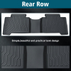 Picture of Floor Mats Compatible with 2018 2019 2020 2021 2022 2023 Toyota Tacoma , TPE All Weather Custom Fit Floor Liner, Black