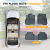 Picture of Floor Mats Compatible with 2023 2024 Honda CR-V , TPE All Weather Custom Fit Floor Liner, Black