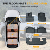 Picture of 4Pcs Floor Mats for Cars, TPE All Weather Mats, Compatible with 2020 2021 2022 2023 2024 2025 Ford Explorer , Black