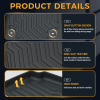 Picture of 4Pcs Floor Mats for Cars, TPE All Weather Mats, Compatible with 2020 2021 2022 2023 2024 2025 Ford Explorer , Black