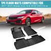 Picture of Automotive Floor Mat Compatible with 2016 2017 2018 2019 2020 2021 Honda Civic All Weather TPE Floor Mats