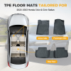Picture of Floor Mats Fit for 2022 2023 Honda Civic , All Weather TPE Floor Liners Unique Black TPE