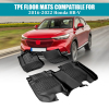 Picture of Floor Mats Compatible with 2016-2022 Honda HR-V , TPE Car Floor Black