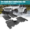 Picture of Car Liners TPE Floor Mats Compatible with 2018-2024 Jeep Wrangler All Weather