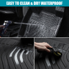 Picture of 3Pcs Car Floor Mats Custom Fit All Weather TPE Cargo Liner Accessories Compatible with 2016-2023 Chevrolet Malibu