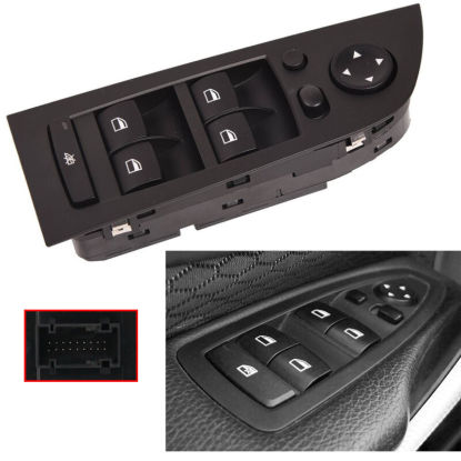صورة 61319217332 لسيارات BMW E90 E91 328i 335i مفتاح التحكم في نافذة الطاقة الأمامية اليسرى