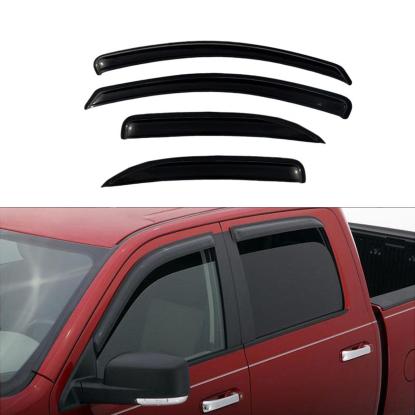 صورة 4 قطع من واقيات الشمس/المطر وفتحات التهوية وواقيات النوافذ مناسبة لشاحنة فورد F150 SuperCrew Cab موديل 2004-2008