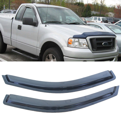 صورة قطعتان لحاجب الشمس والمطر للنوافذ لسيارة فورد F-150 موديل 2004-2008 ذات الكابينة القياسية/العادية
