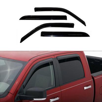 صورة 4x لـ 10-18 Ram 1500/2500/3500 Crew Cab واقيات النوافذ من الشمس/المطر