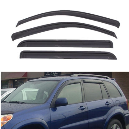 صورة 4 واقيات رياح نافذة مثبتة خارج النافذة لسيارة تويوتا RAV4 موديلات 2001 - 2005
