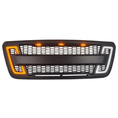 صورة شبك أمامي لسيارة فورد F150 موديلات 2004-2008 مع مصابيح LED