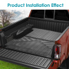 Picture of 5.7 FT Truck Bed Mat Compatible with 2019 2020 2021 2022 2023 2024 Ram 1500 Car Bed Floor Liner, All Weather Black Heavy Duty TPE Truck Bed Mat