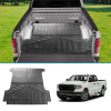 Picture of 5.7 FT Truck Bed Mat Compatible with 2019 2020 2021 2022 2023 2024 Ram 1500 Car Bed Floor Liner, All Weather Black Heavy Duty TPE Truck Bed Mat