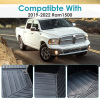 Picture of 5.7 FT Truck Bed Mat Compatible with 2019 2020 2021 2022 2023 2024 Ram 1500 Car Bed Floor Liner, All Weather Black Heavy Duty TPE Truck Bed Mat